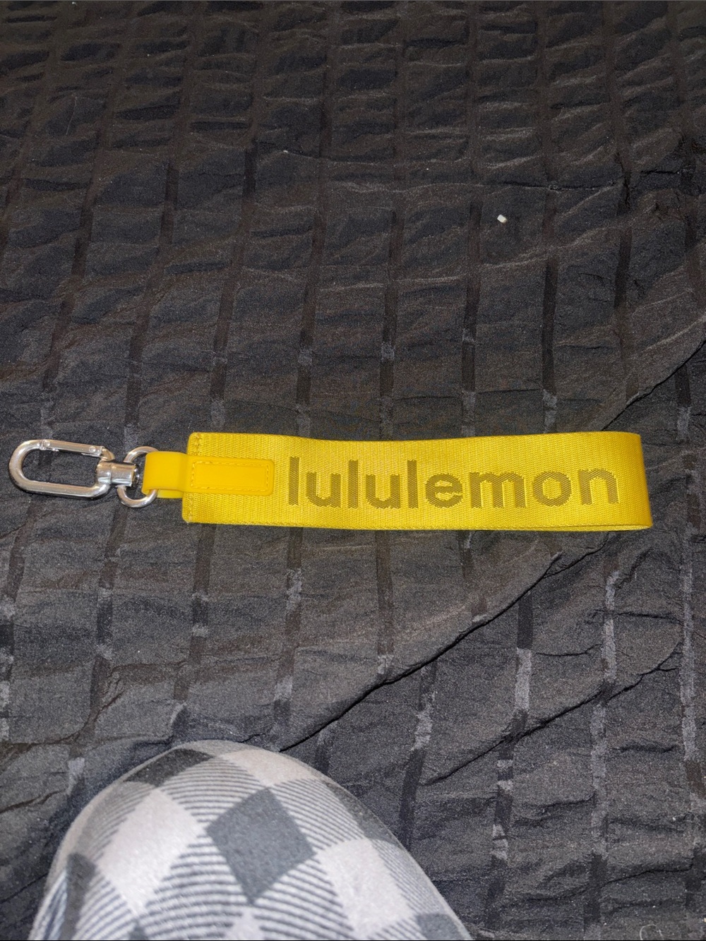 Lululemon Never Lost Keychain - Maize Yellow/Graphite Grey